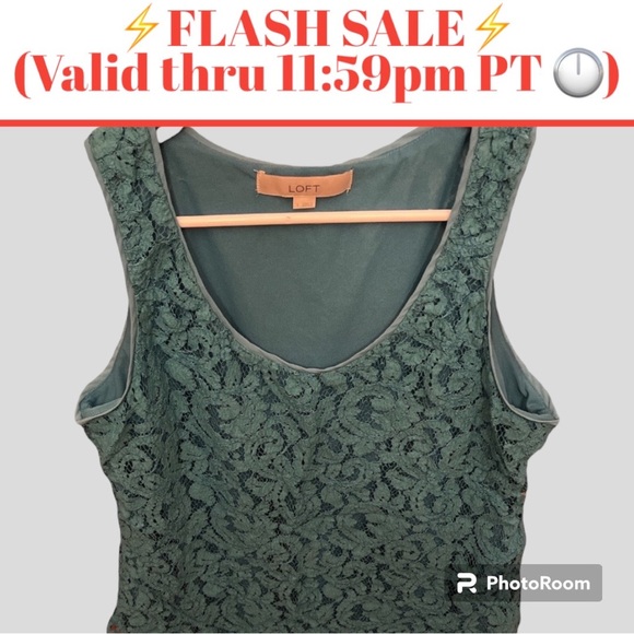 LOFT Tops - 2/$30 Loft Sleeveless Top- Loft Tank Top - layered lace design Ann Taylor Loft